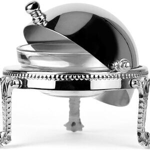 Vintage silver domed caviar server - 1-4 servings